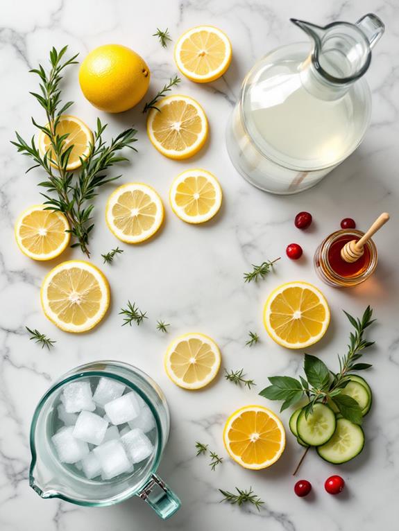 add thyme sprigs gently
