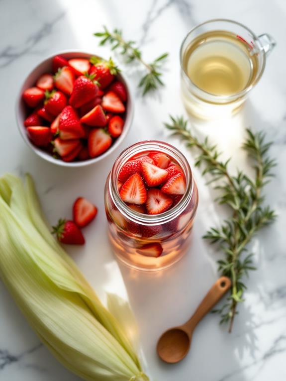 add vinegar to jar