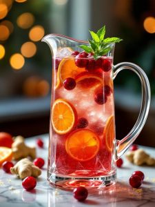 festive cranberry orange beverage