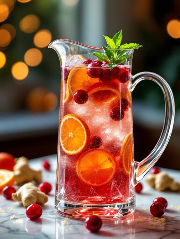 festive cranberry orange beverage