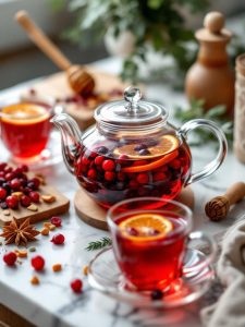 festive cranberry orange tea