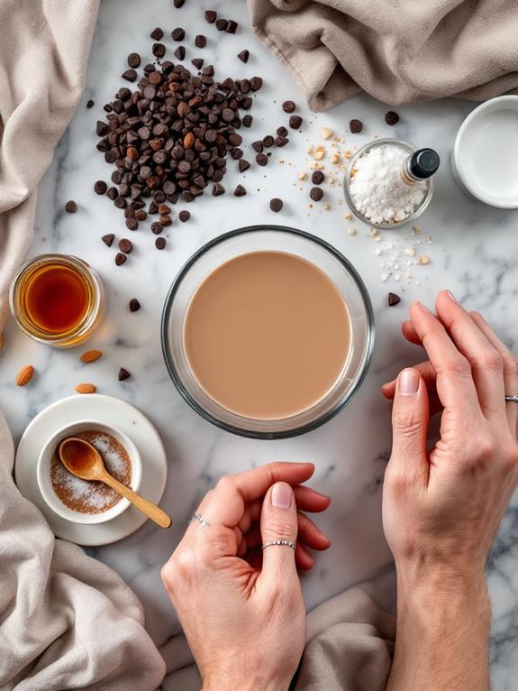 gradually incorporate dark chocolate