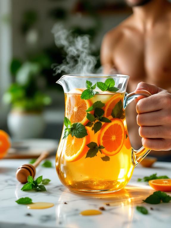 refreshing citrus mint brew