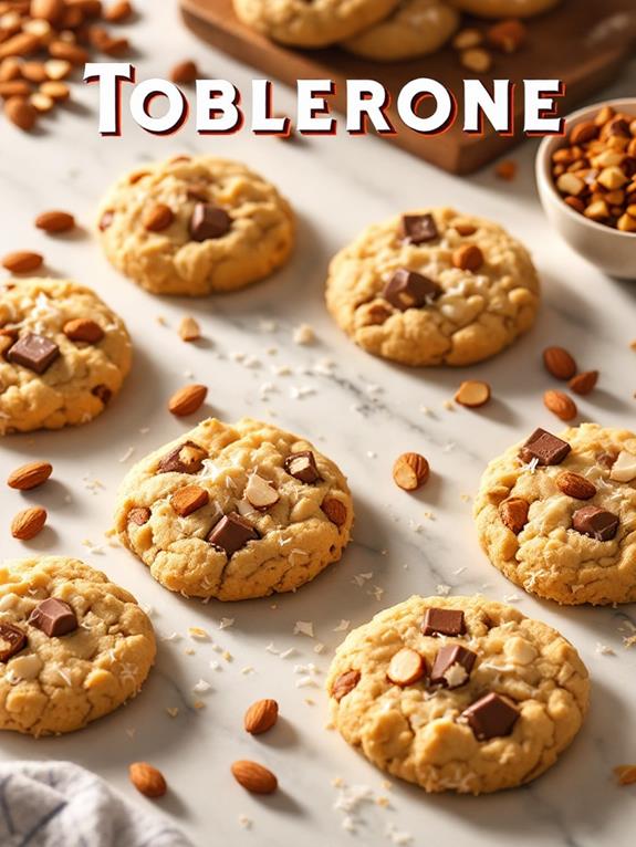 almond joy toblerone cookies
