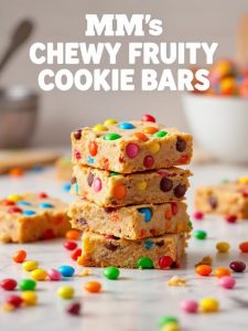 chewy fruity cookie bars