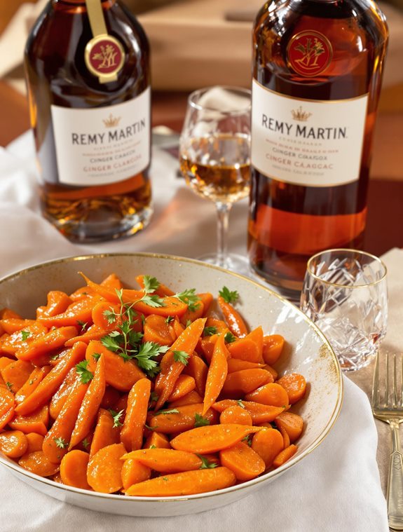 cognac glazed ginger carrots