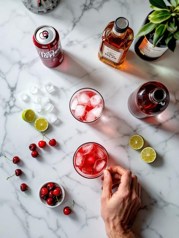 garnish with cherry lime