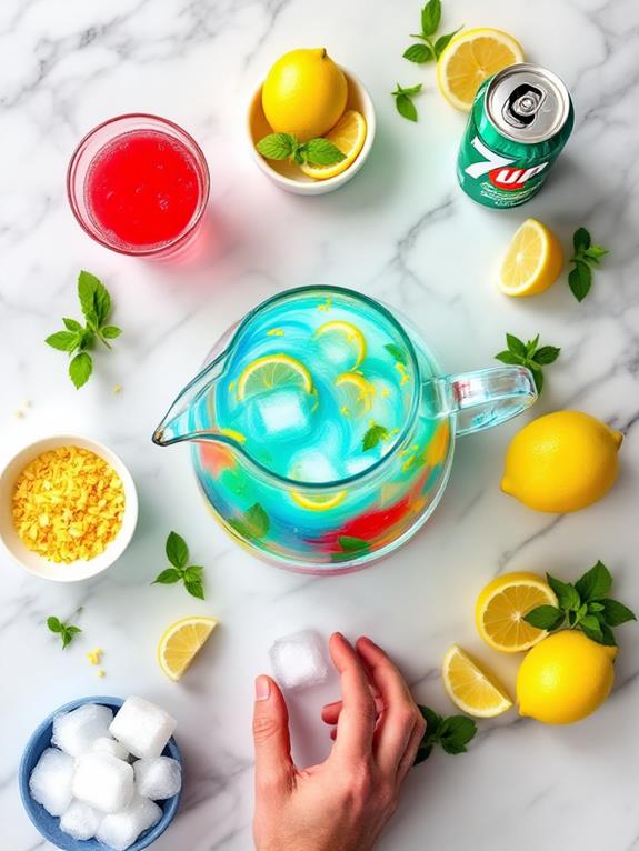 garnish with fresh mint