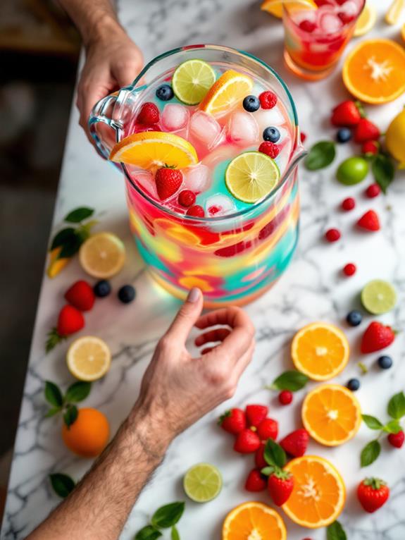 gently add fruit slices