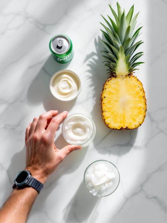 gently incorporate coconut cream