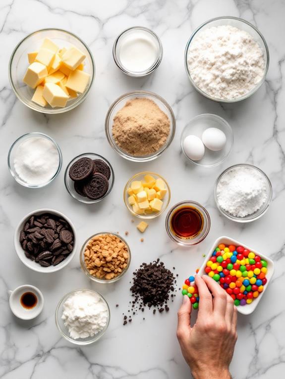 incorporate candy chunks