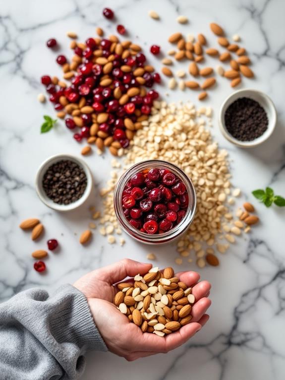 incorporate chocolate and nuts