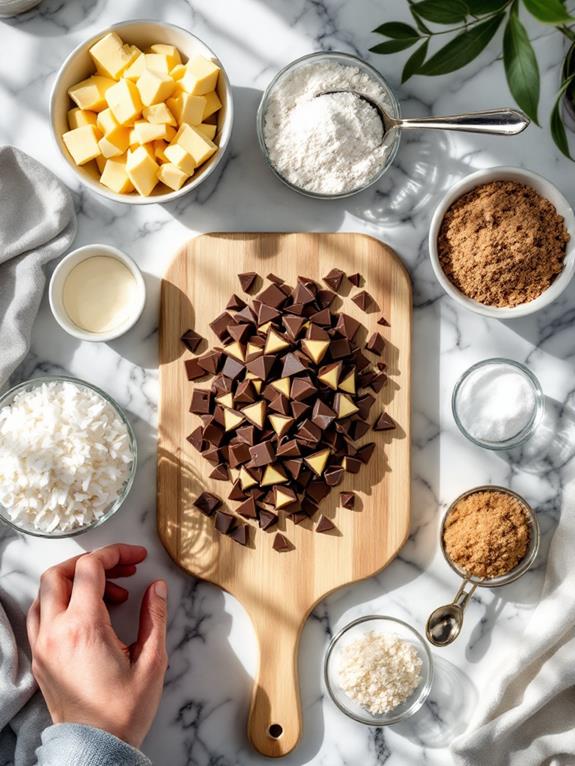 incorporate coconut and chocolate