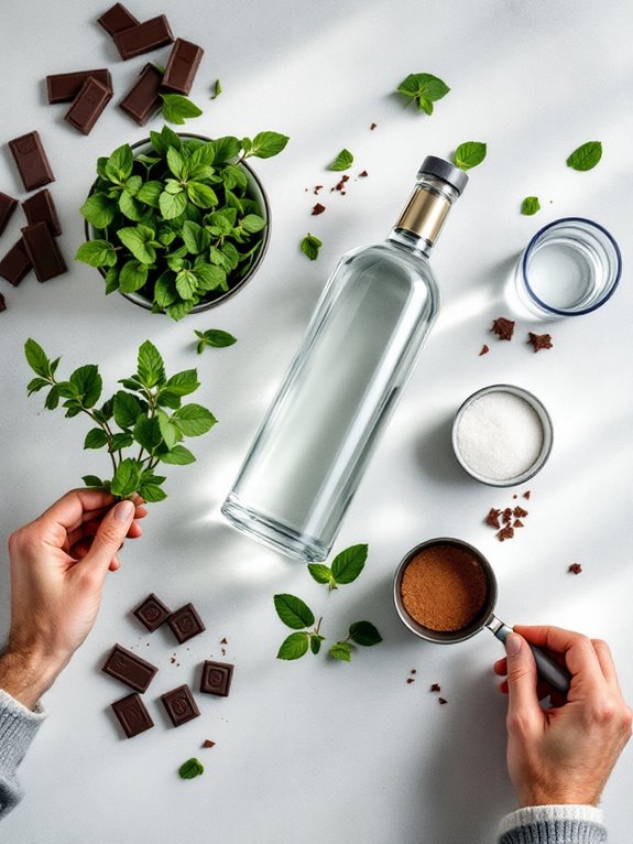 mix vodka with mint