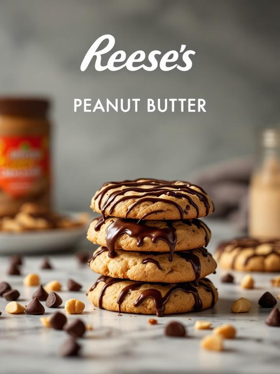 reese s chocolate drizzle cookies