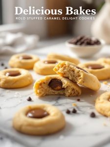 rolo filled caramel cookies