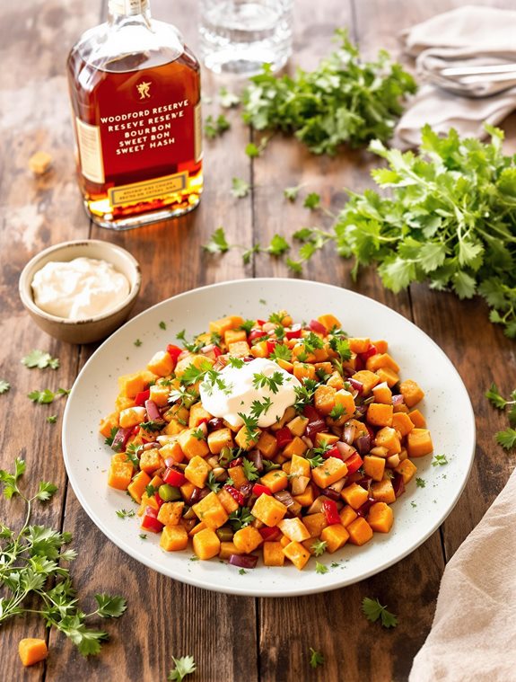sweet potato bourbon hash
