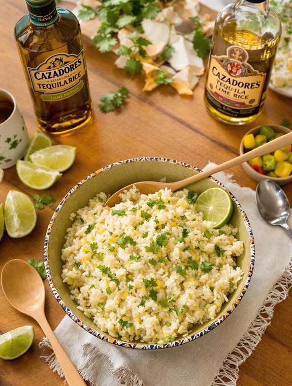 tequila infused lime rice
