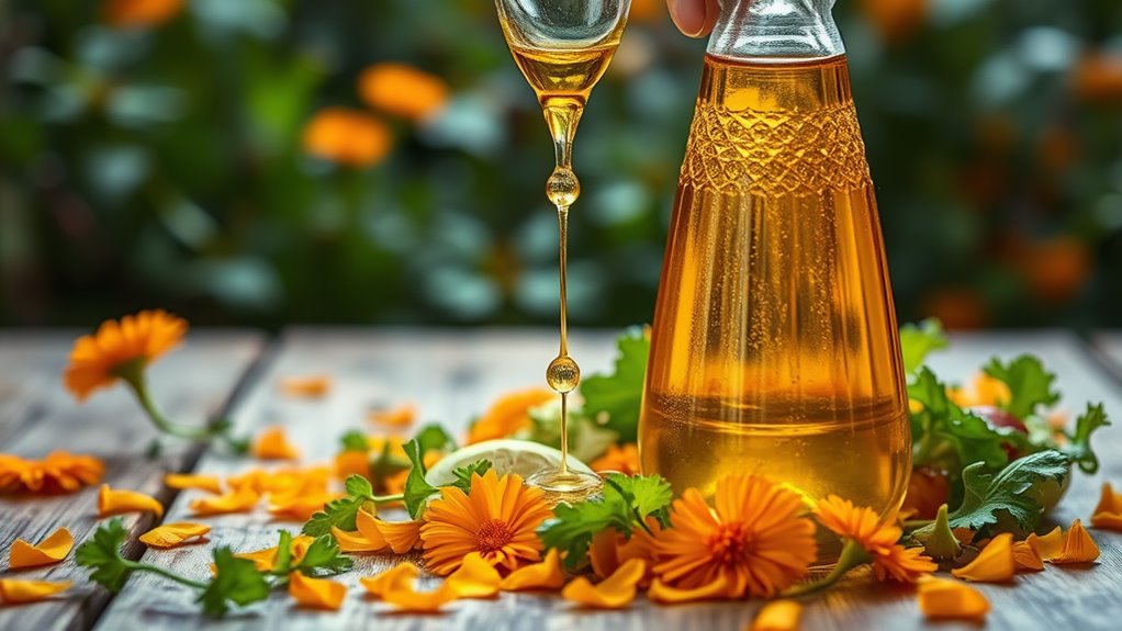 calendula infused salad dressings