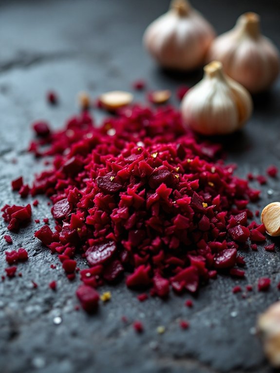add beetroot and garlic