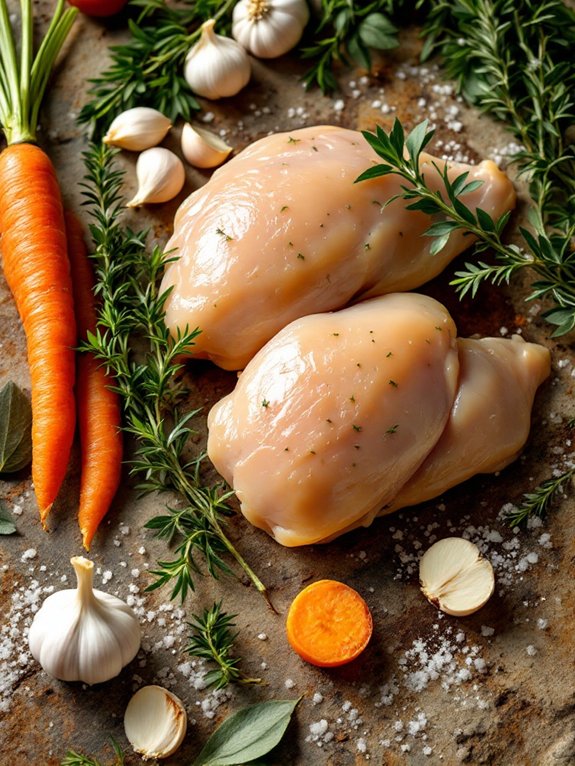 add chicken with herbs