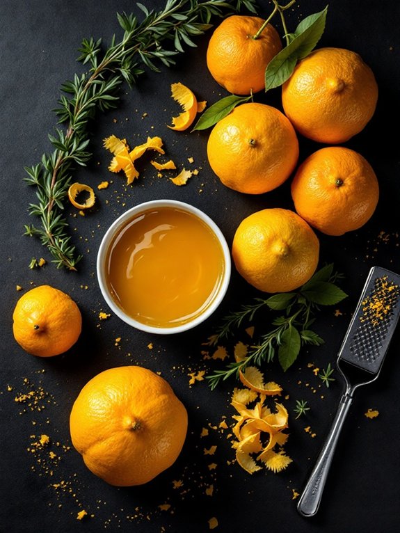 add yuzu juice and zest