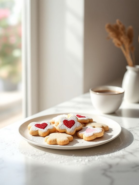 amaretto flavored valentine cookies
