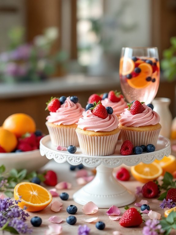 berry sangria sparkler cupcakes