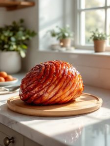 cider glazed ham for families