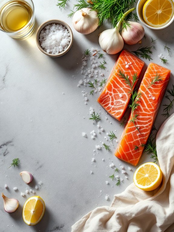gently add salmon fillets