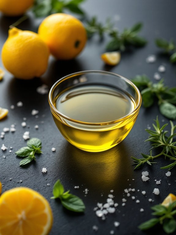 gently warm oil low