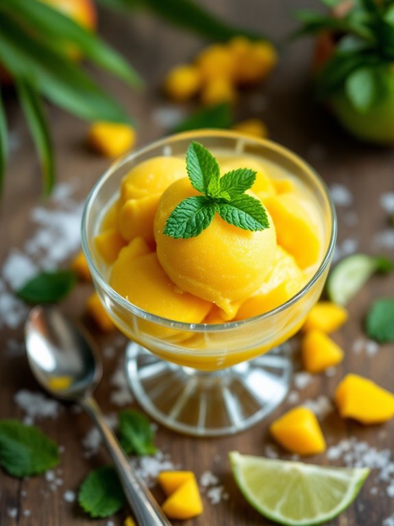 mango mojito sorbet delight