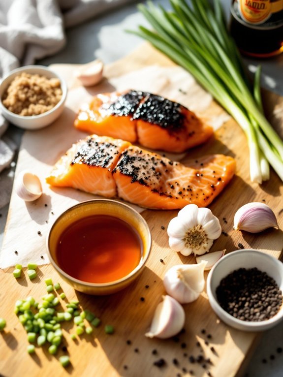marinate salmon with bourbon