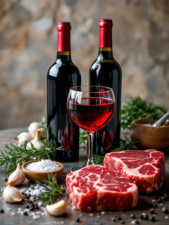 marinate steaks with wine