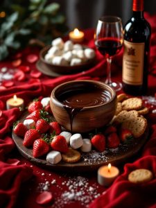 romantic chocolate fondue night