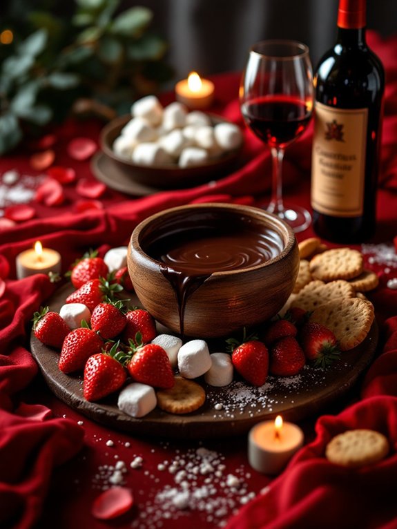 romantic chocolate fondue night