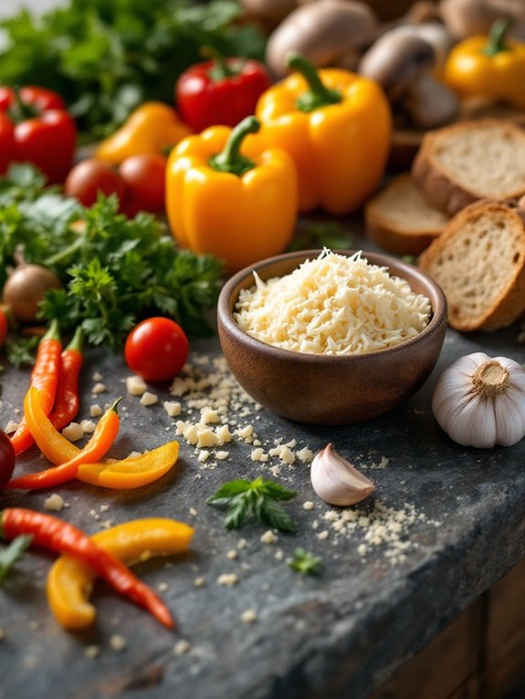 rub garlic in pot