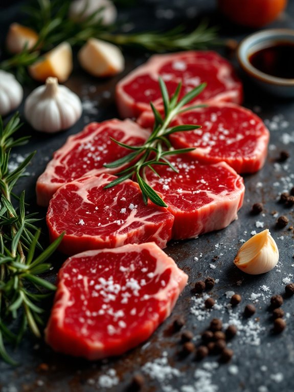 sear steaks in skillet