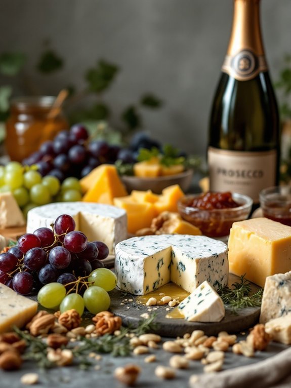 slice and arrange cheeses