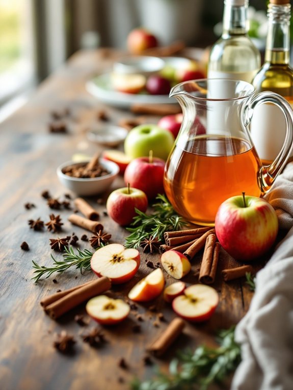 sliced fruits and spices