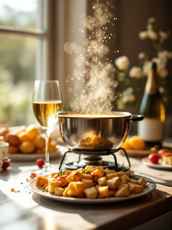 sparkling wine fondue dinner