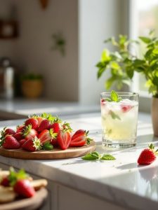 strawberry snacks with dip