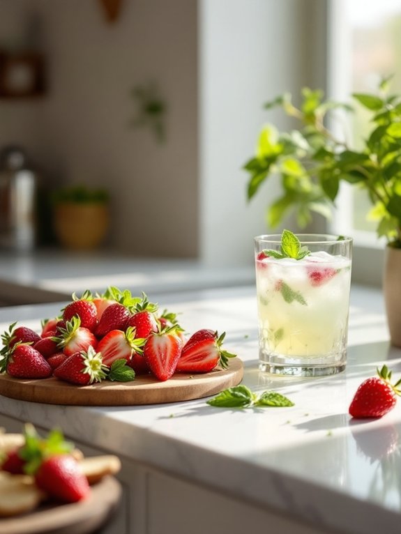strawberry snacks with dip