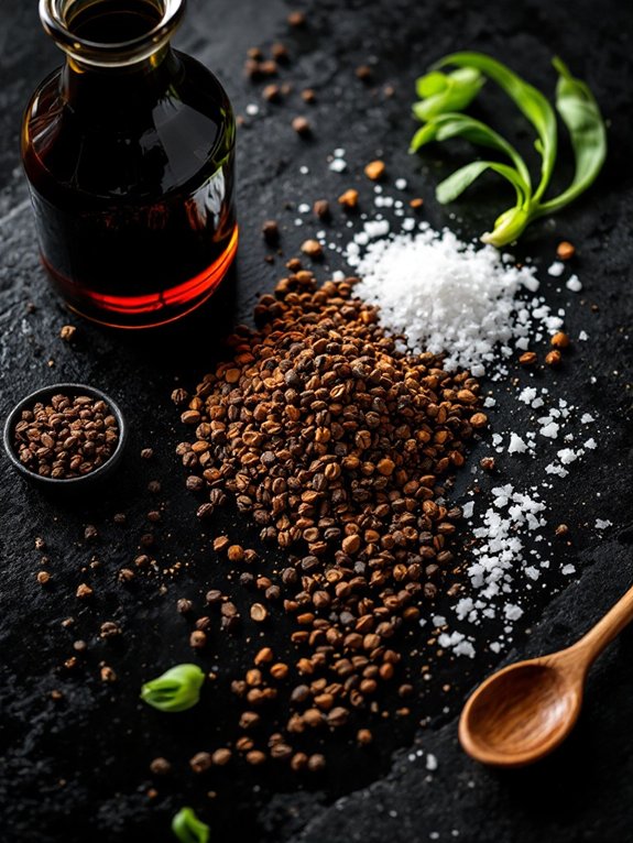 toast peppercorns for aroma