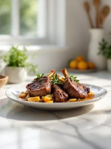vermouth braised lamb shanks