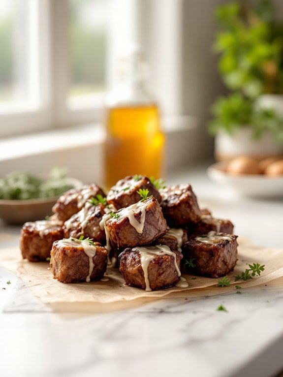 whiskey marinated steak bites
