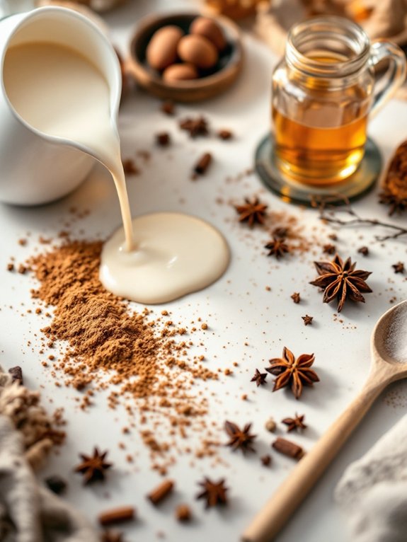 heat milk until steaming