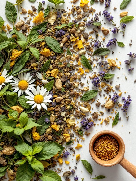 mix dried herbs together